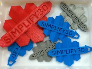 Simplify3D - 3D printed logo keychains